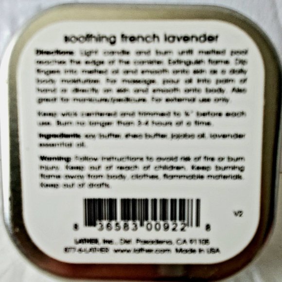 Moisturizing French Lavender Soothing Body Candle - Picture 2 of 3